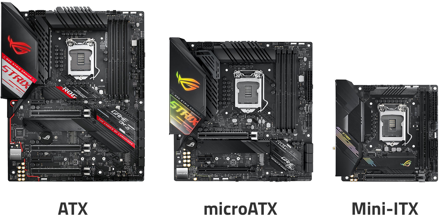 Porovnání ATX, microATX a Mini-ITX základních desek